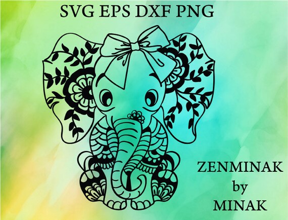 Download Floral Elephant Svg Boho Nursery Elephant Girl Shirt Svg Dxf Etsy
