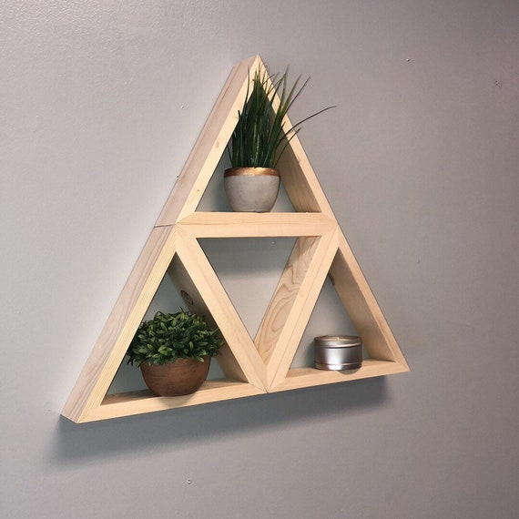 Floating Triangle Geometric Shelf Unit Floating Triangle Geometric Shelf Unit