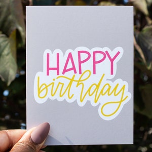 Happy Birthday Greeting Card / Blank Card / Birthday Card / Homemade Greeting Card / Illustrated Card / Special Occasion / Christian Card