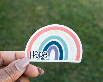 Hope Rainbow / Christian Sticker / Religious Sticker / Inspirational Sticker / Waterproof Sticker / Laptop Sticker / DieCut / Waterbottle