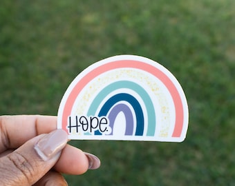 Hope Rainbow / Christian Sticker / Religious Sticker / Inspirational Sticker / Waterproof Sticker / Laptop Sticker / DieCut / Waterbottle