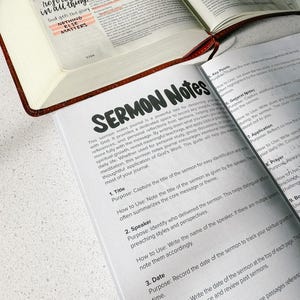 Sermon Notes: Church Notes | Bible Study | Christian Notebook | 52-week ...