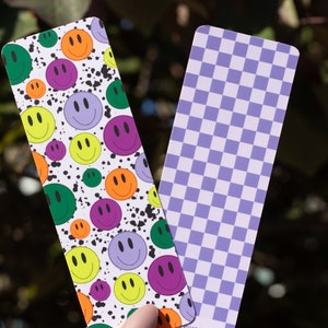 Smiley Bookmark / Bookish / Book Lover Gift / Quality Bookmark / Cute Bookmark / Vibrant Bookmark / Double-Sided Bookmark / Thick Bookmark