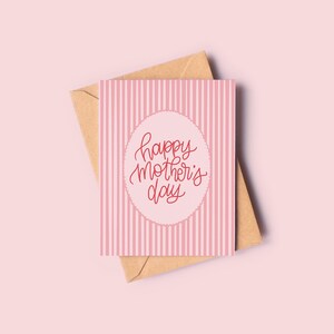 Tarjeta de felicitación para el Día de la Madre / Tarjeta en blanco / Tarjeta de cumpleaños / Tarjeta de felicitación casera / Tarjeta de felicitación para el Día de la Madre / Ocasión especial