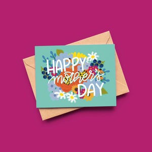 Tarjeta de felicitación para el Día de la Madre / Tarjeta en blanco / Tarjeta de cumpleaños / Tarjeta de felicitación casera / Tarjeta de felicitación para el Día de la Madre / Ocasión especial