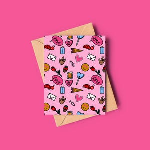 Trendige Valentinstag Grußkarte / Blanko Karte / Geburtstagskarte / Selbstgemachte Grußkarte / Valentinstag Grußkarte / besonderer Anlass