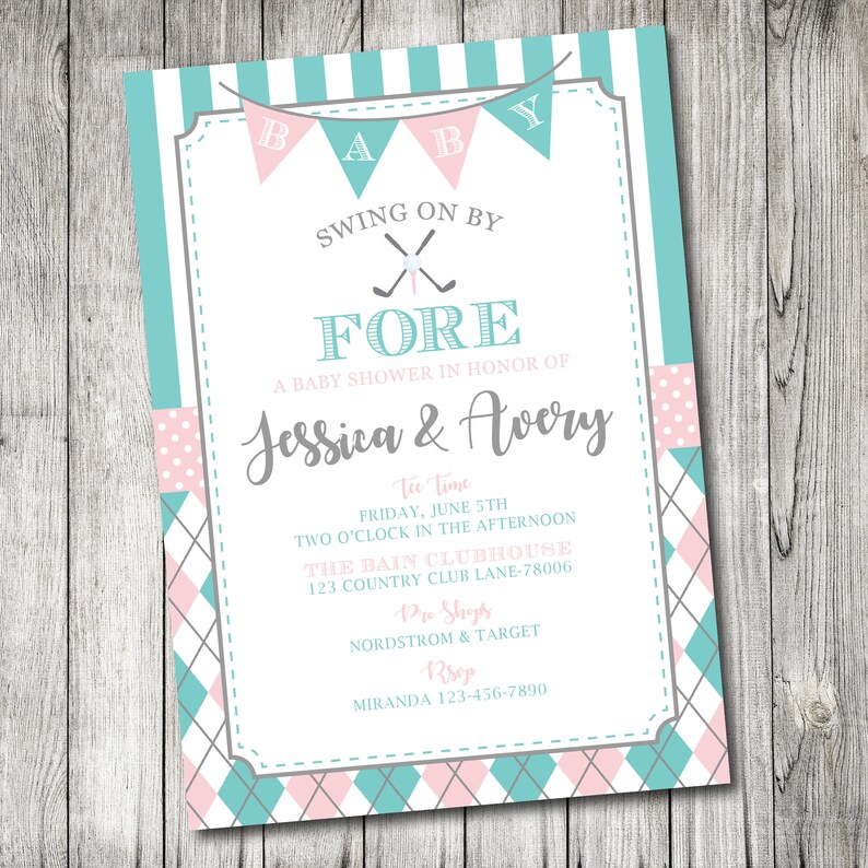 Golf Baby Shower Invitation Golf Themed Baby Shower Golf Etsy Golf Baby Shower Invitation Golf Themed Baby Shower Golf Etsy