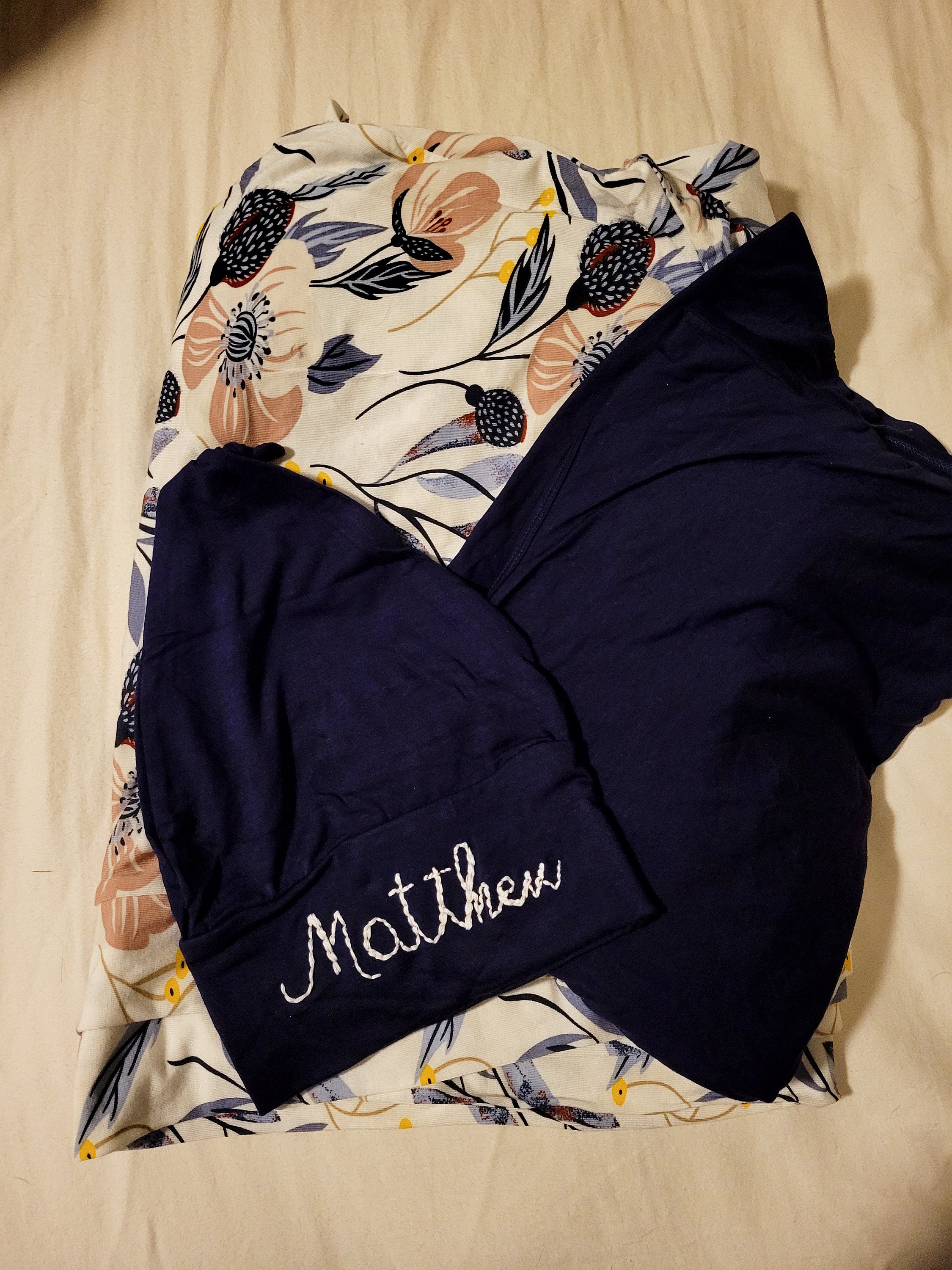 Matching Robe and Newborn Gown Set mommy and Me First Outfit Mom and