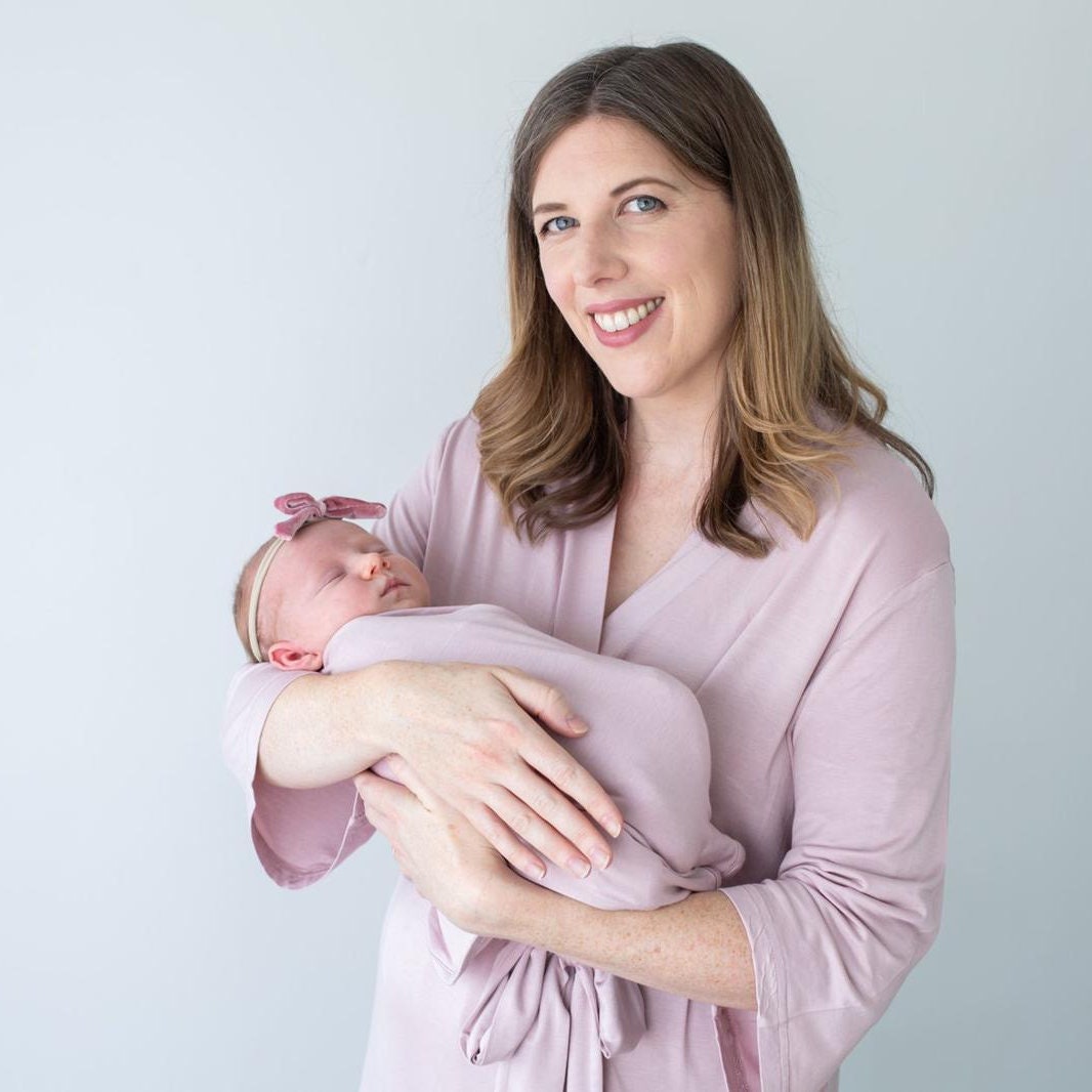 Matching Robe and Newborn Gown Set mommy and Me First Outfit Mom and