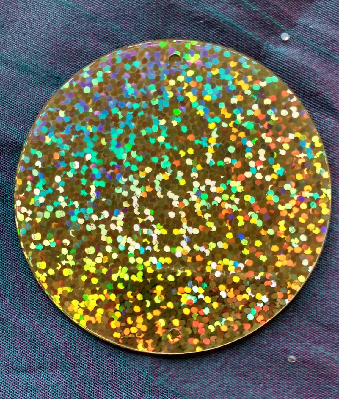 Large gold holographic sequins | Etsy