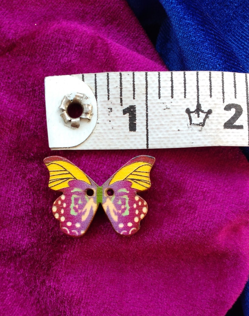 Wooden butterfly buttons