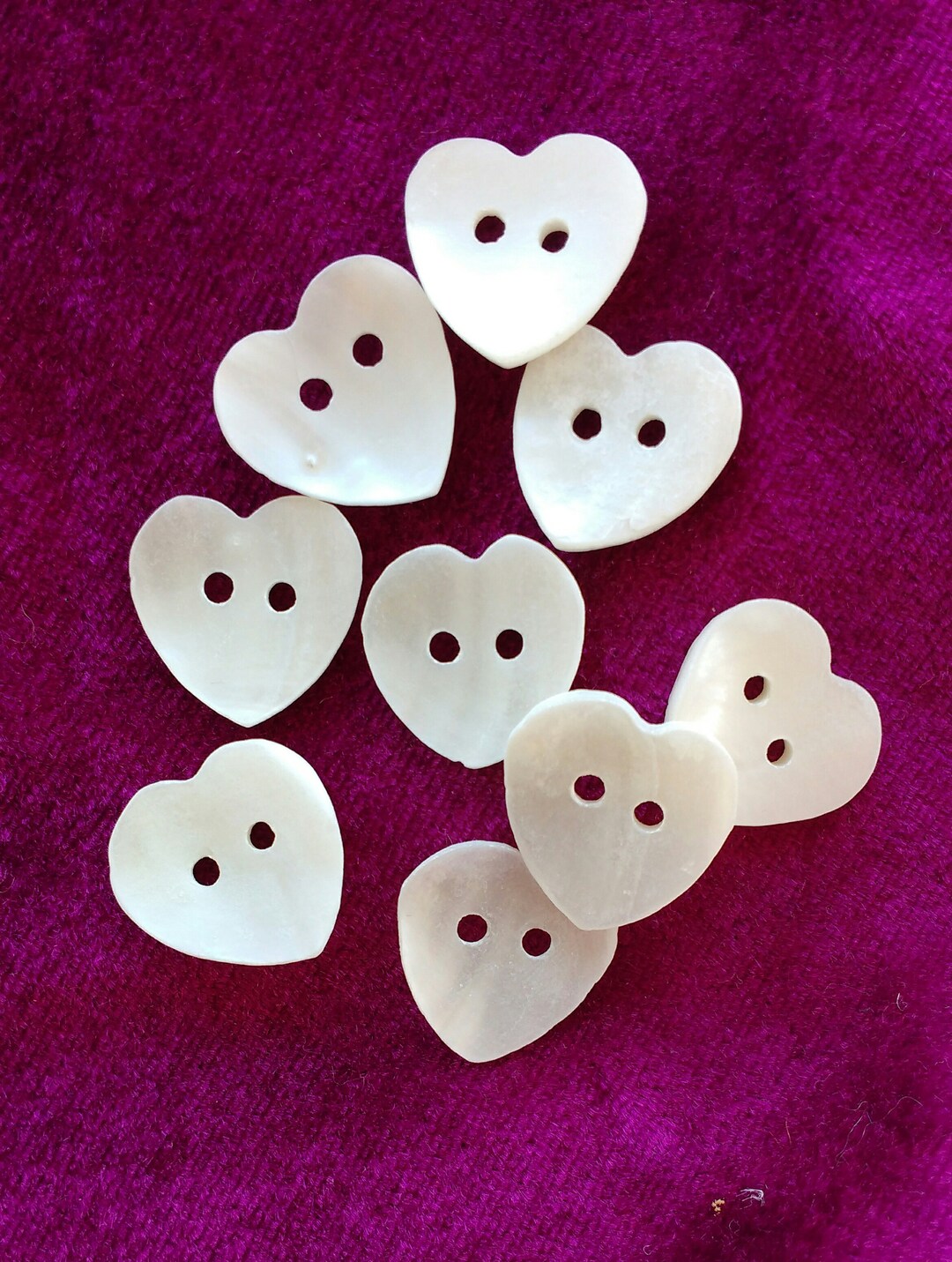 Heart Buttons, Shell Heart Buttons - Etsy