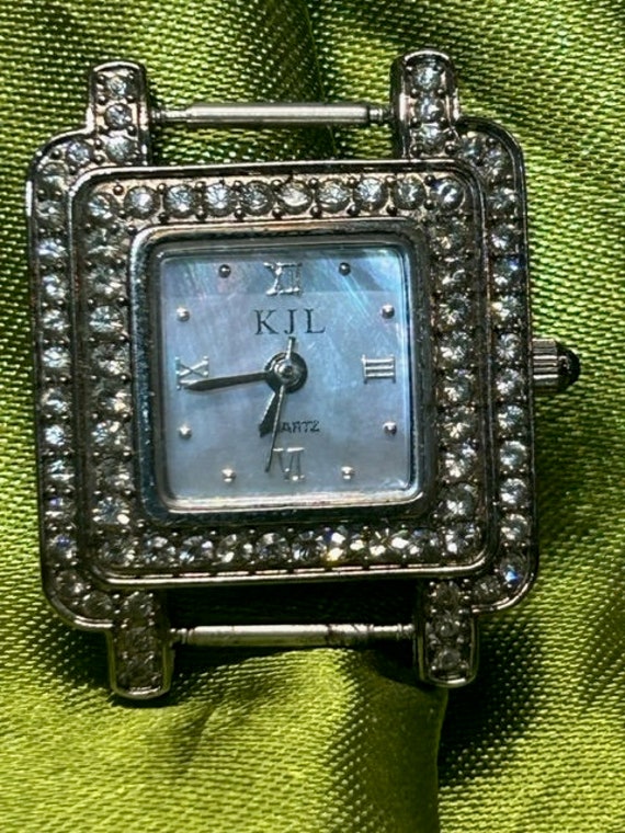 Kenneth Jay Lane Blue Mother of Pearl Watch Face W