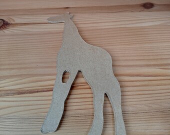 1 Wanddeko Giraffe 20 cm aus Pappe