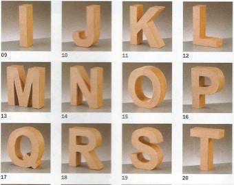1 letter 10/3 cm made of cardboard of your choice