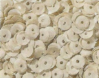 AUSVERKAUF !!! Pailetten 6 mm 4000 St. beige opak