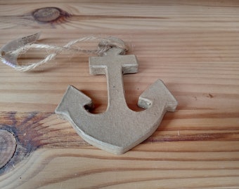 1 anchor 13 cm made of cardboard for hanging