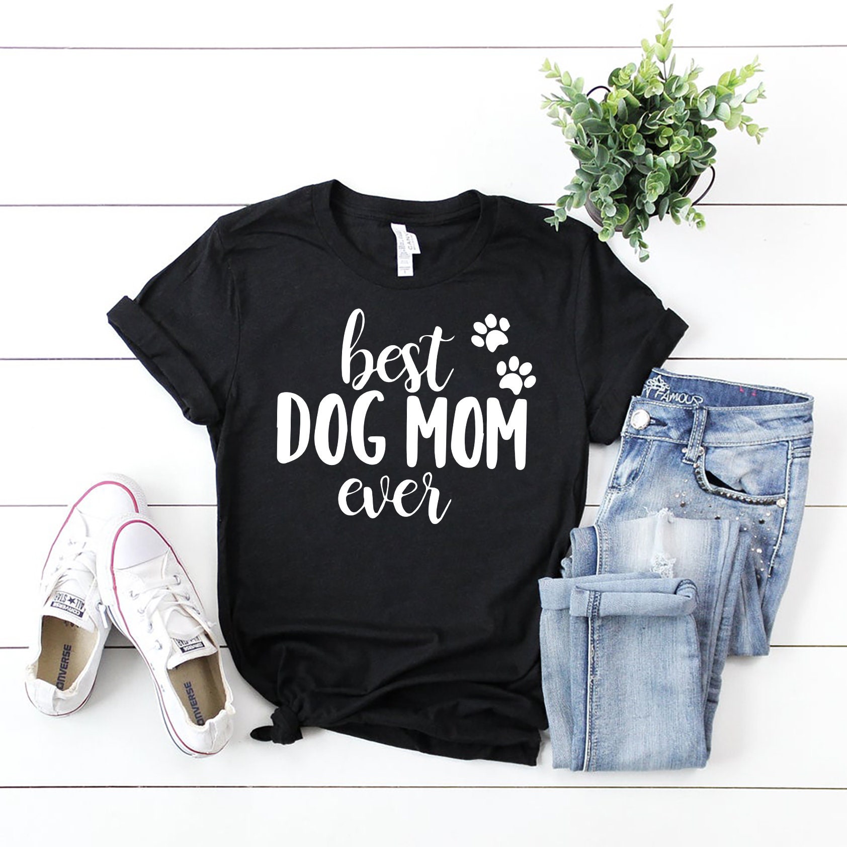 Best Dog Mom Ever TShirt Statement tshirts Dog Lovers Etsy