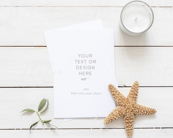 Wedding Card Mockup Styled Stock Photography  Psd Stationery