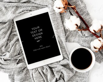 Styled iPad mockup, PSD template to show your text,stock photo, iPad mock up, iPad mockup, smart object, tablet mockup, digital, iPad #058
