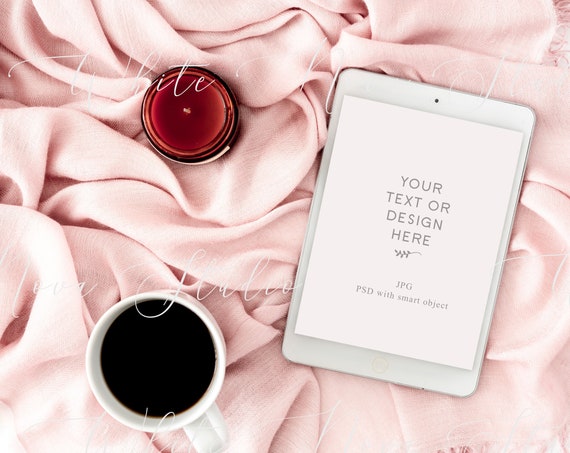 Cozy Fall Ipad Mockup Psd Template To Show Text