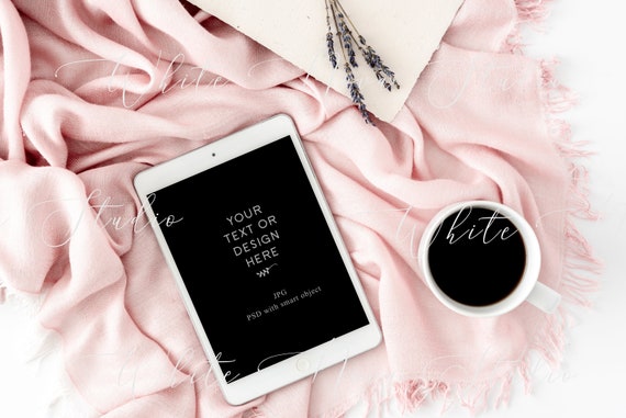 Pink Ipad Mockup Psd Template To Show Your Text