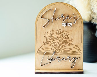 Spicy booktok Sign, booktok sign, smut reader, bookshelf sign, booktok merch, smut, smut sign, gift for readers, bookshelf decor