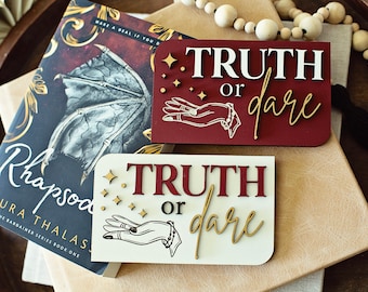 The Bargainer Series Sign, Rhapsodic, Truth or Dare Sign, booktok sign, booktok merch, Laura Thalassa Sign, bookshelf decor, bookshelf sign