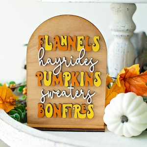Arched fall Sign, fall boho decor, Arched boho sign, fall tiered tray decor, arched sign, arched pumpkin sign, fall decor, pumpkin decor