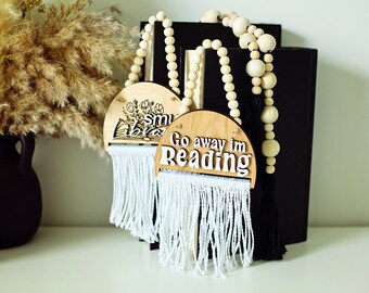 Hanging doorknob book sign, bookshelf decor, booktok sign, booktok merch, smut, smut sign, gift for readers, smut library