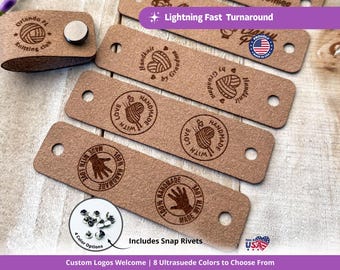 Custom Ultrasuede Tags: Personalized Labels for Crochet & Knitting