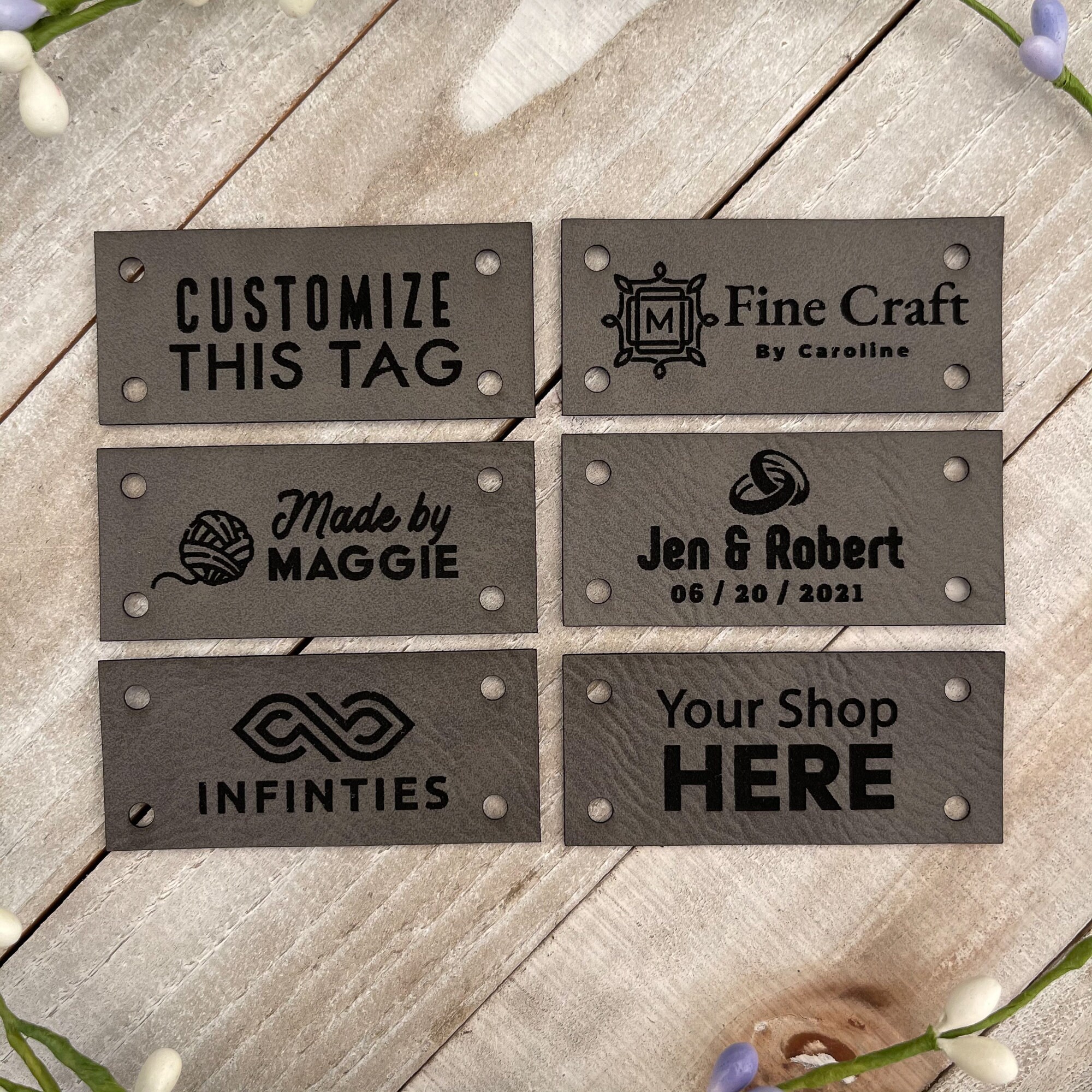 Custom Laser Engraved Wooden Product Tags for Handmade Items, Personalized  Wood Swing Tag for Knitting and Crochet Items, Quilting Buttons 
