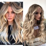 150 180 200 Ready To Ship Cardi B Inspired Luxe Balayage Blonde Human Hair Full Lace Wig Transparent Lace Bleached Knoten Adjustable Elastic