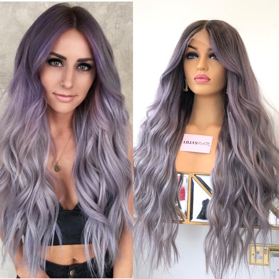 Super Stunning Platinum Blonde Balayage Full Lace Wig With Medium Ash Blonde Root 200 Density
