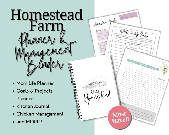 Homestead - Farm Planner & Management Binder
