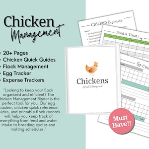 Chicken Management & Egg Tracker Binder | Homestead Management, Chicken Care, Backyard Chickens