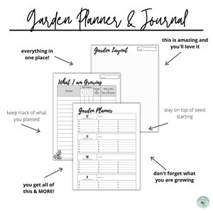 Printable Garden Planner and Journal Seed Inventory, Plant Profile Plant, Garden Expenses, Seasonal Checklist, Garden Layout, & More image 4