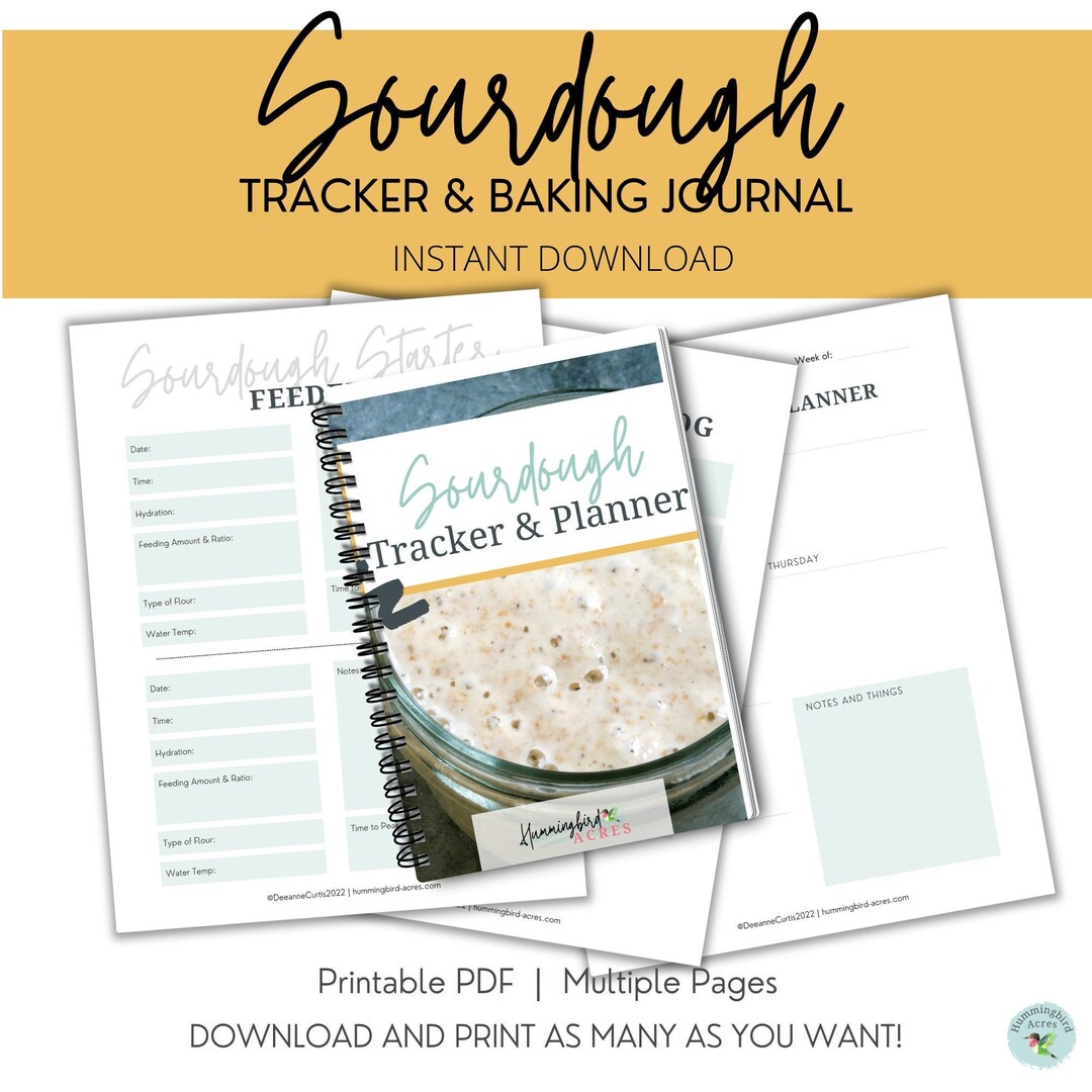 Sourdough Tracker & Baking Journal Sourdough Baking, Sourdough Bread