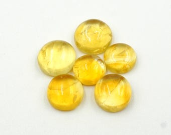 Citrine Cabochon: AAA+ Quality Round Gemstone, Wholesale Lot