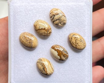 Cabochons de jaspe AAA : pierres précieuses ovales pour la fabrication de bijoux (5-10 pièces, taille mm disponible)