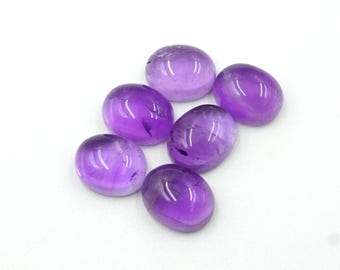AAA Amethyst Cabochons: Natural Oval Gemstones for Jewelry Making