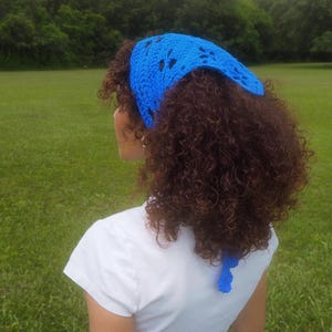 Crochet Blooming Flower Bandana - Made to order