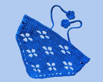 Blooming Bandana Crochet Pattern, Flower Bandana PDF Digital Download