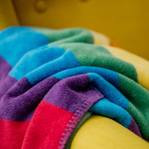Pachuca by IBENA Rainbow Striped Throw Blanket image 3