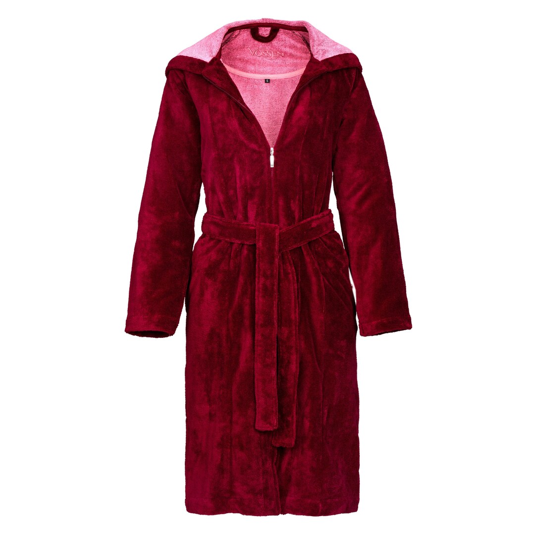 VOSSEN Women's Bathrobe W/ Zipper 'palermo' Etsy