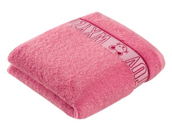 VOSSEN Kids Da Vinci Bath & Hand Towel in Pretty Pink