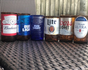 Budweiser Bud Light Platinum Miller Lite Coors Light Michelob Ultra Beer Bottle PBR Pabst Blue Ribbon Glass Candle