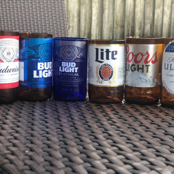 Budweiser Bud Light Platinum Miller Lite Coors Light Michelob Ultra Beer Bottle PBR Pabst Blue Ribbon Glass Candle