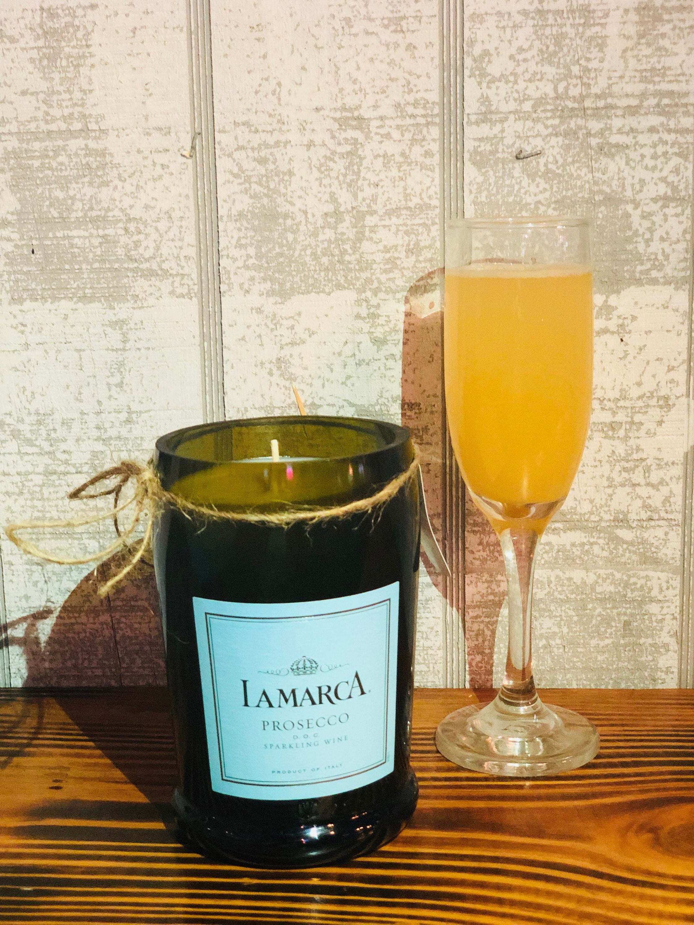 Lamarca Prosecco Sparkling Wine Handmade Handcut Candle Etsy