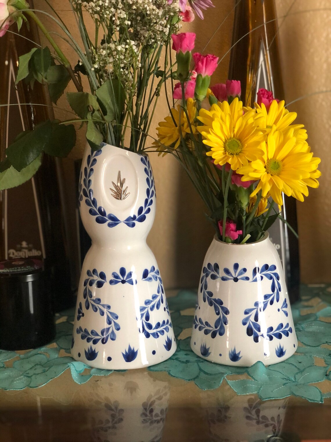 One Clase Azul Tequila Empty Tall Flower Vase or Short Cut Etsy